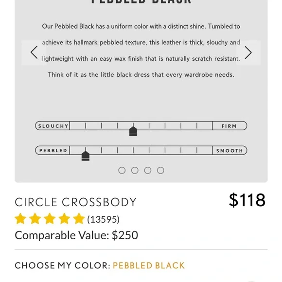 Portland Leather Black Round Crossbody Bag - Picture 10 of 10